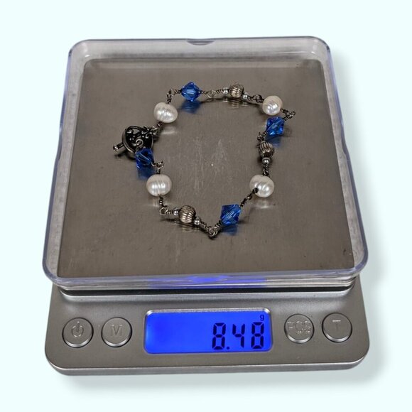 V. Glass & Freshwater Pearl Beaded Bracelet - Picture 5 of 5